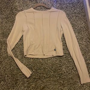 Tan hollister long sleeved shirt
